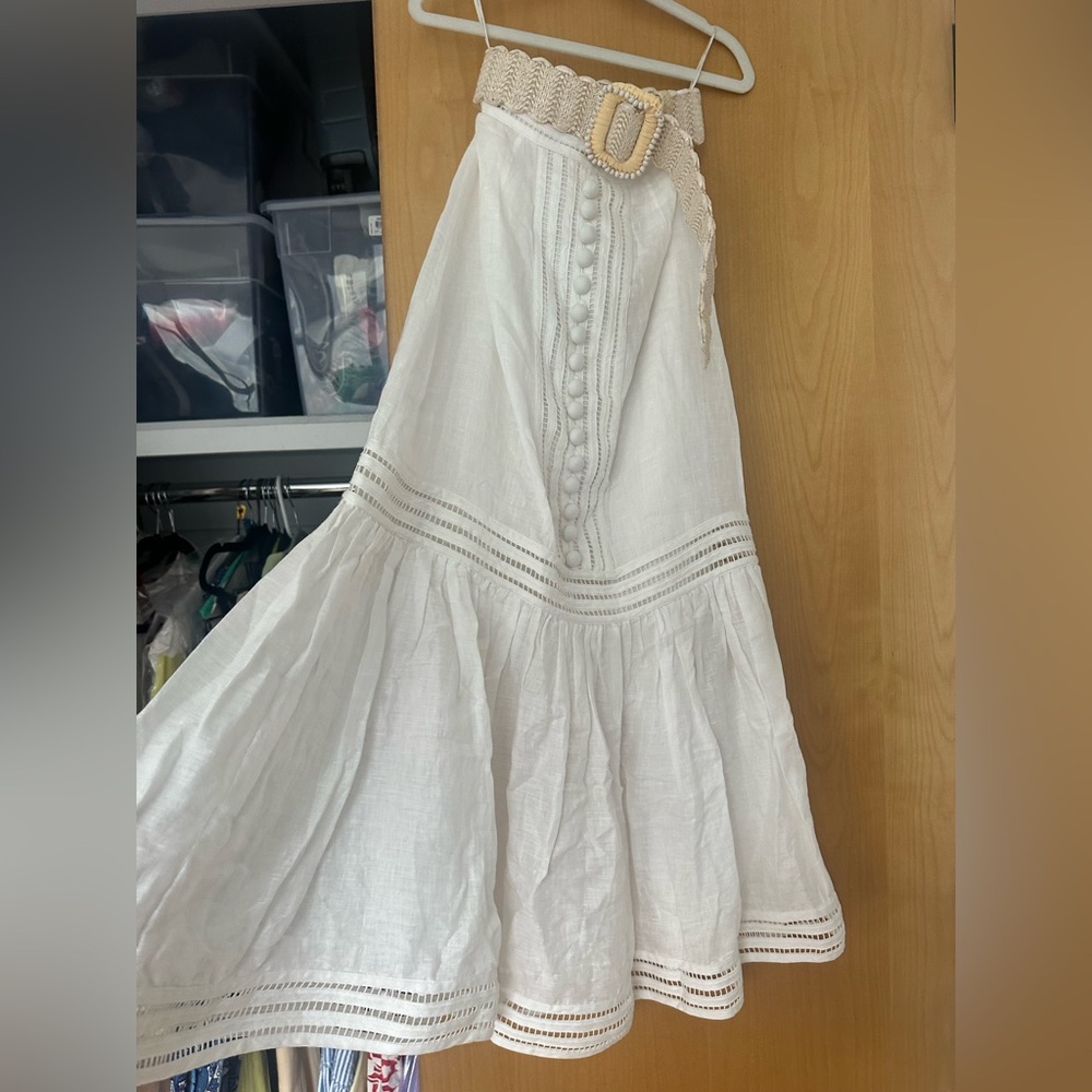 Zimmermann skirt with raffia belt - Picture 4 of 10